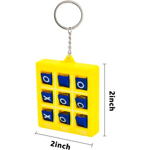24 Packs Tic-Tac-Toe Keychain Game Pendant Mini Portable Pocket Board Games - Picture 2 of 7